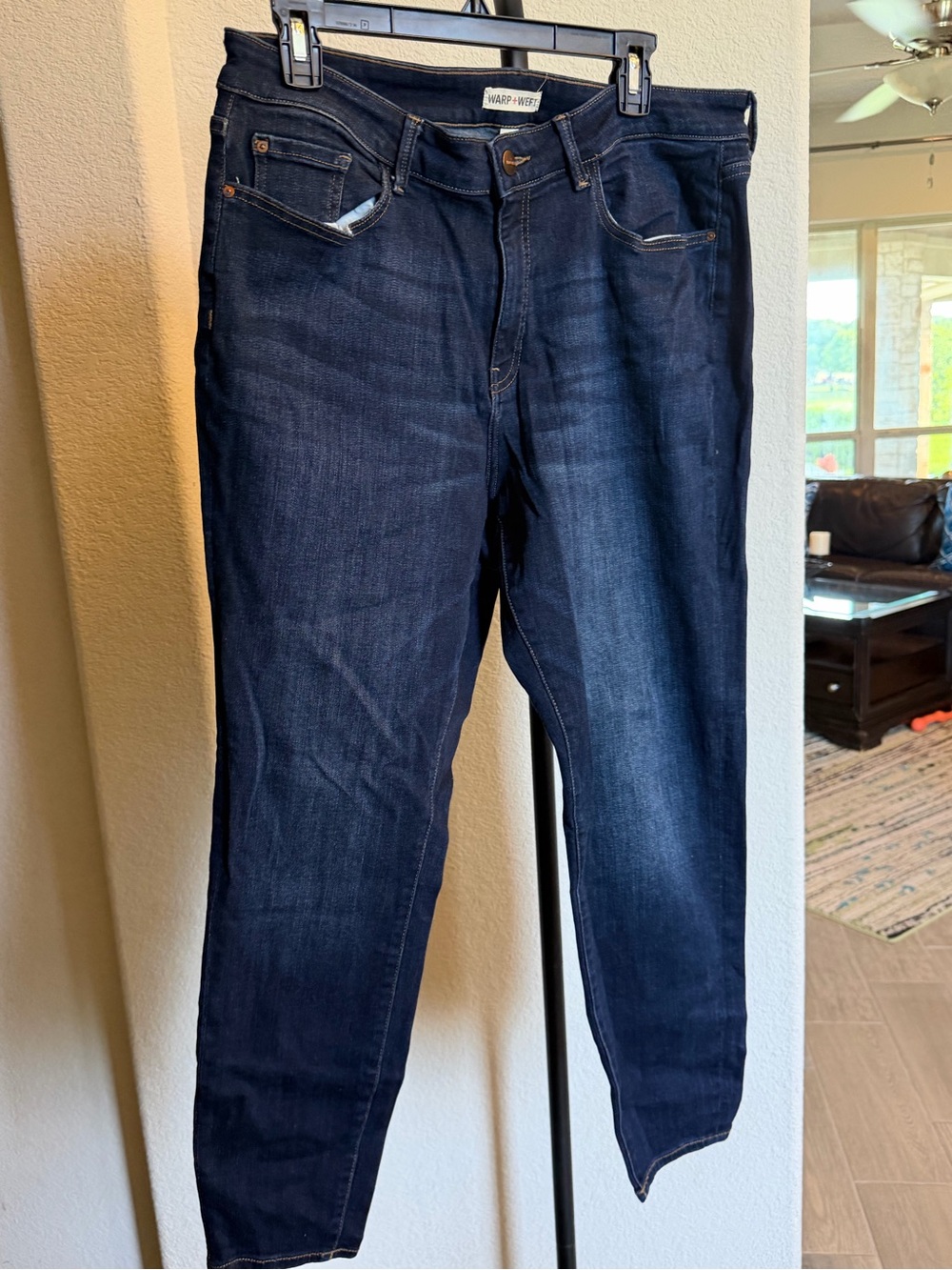 Warp + Weft Women’s Dark Indigo Skinny Jeans 16